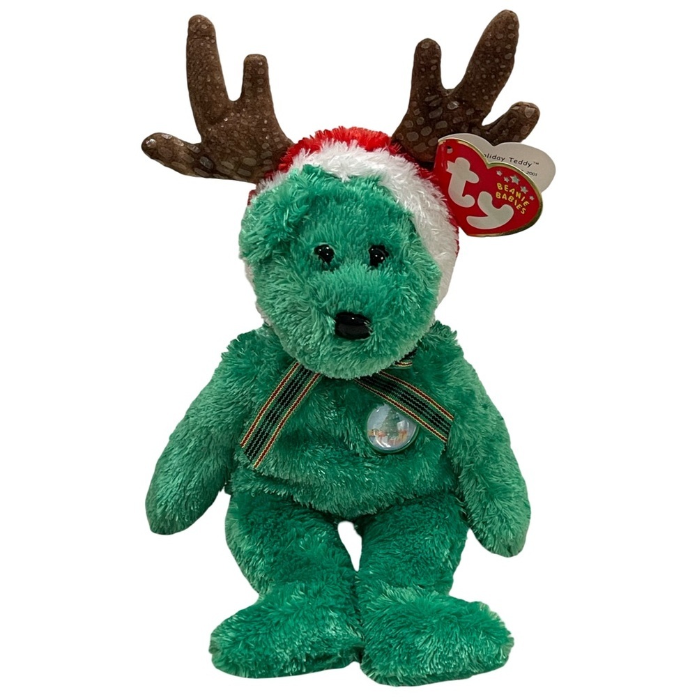 Ty Beanie Baby - 2002 HOLIDAY TEDDY the Bear (8.5 Inch) MWMTs Stuffed Animal Toy